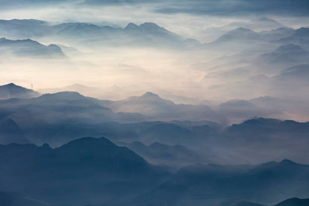 istock The rolling mountains on a misty morning, the natural scenery at sunrise 2017226527