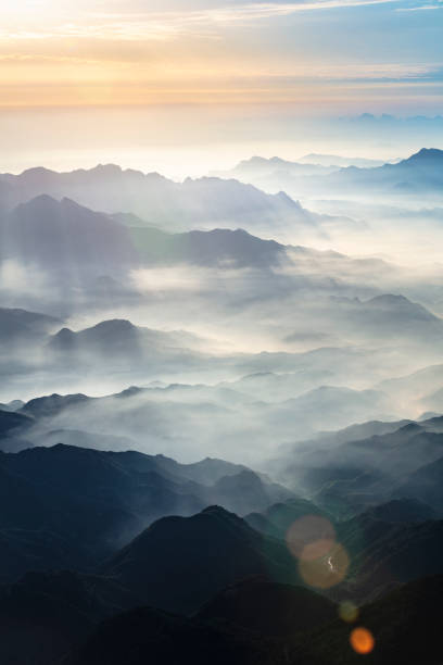istock The rolling mountains on a misty morning, the natural scenery at sunrise 2017227046