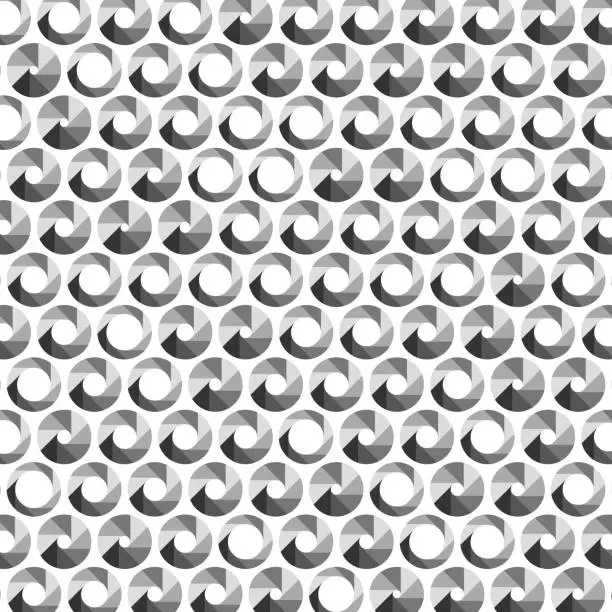 Vector illustration of Grayscale aperture shapes, varying hole sizes