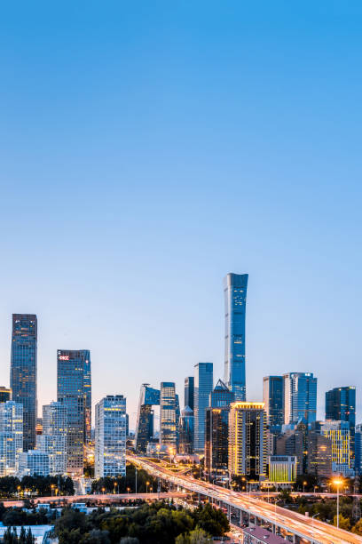 istock High View Night Scenery of Beijing CBD Building Complex in China 2017308385