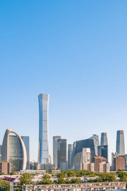 istock High angle view of Beijing International Trade CBD Building Complex, China 2017313000