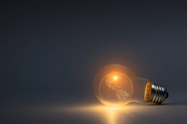 istock Artificial intelligence earth concept with classic light bulb glowing in the dark 2017327965