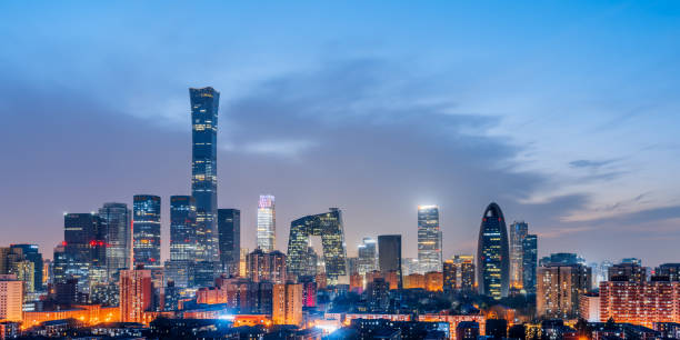 istock High View Night View of CBD Building Complex in Beijing, China 2017370230