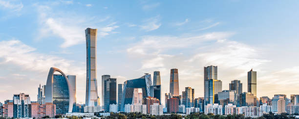 istock High angle view of Beijing International Trade CBD Building Complex, China 2017379683