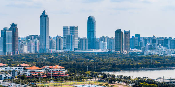 istock Wanlv Park and Guomao CBD complex in Haikou, Hainan, China 2017412802