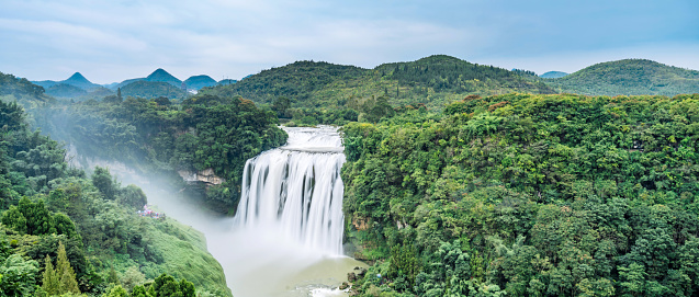 High View Scenery of Huangguoshu Waterfall in Guizhou, China