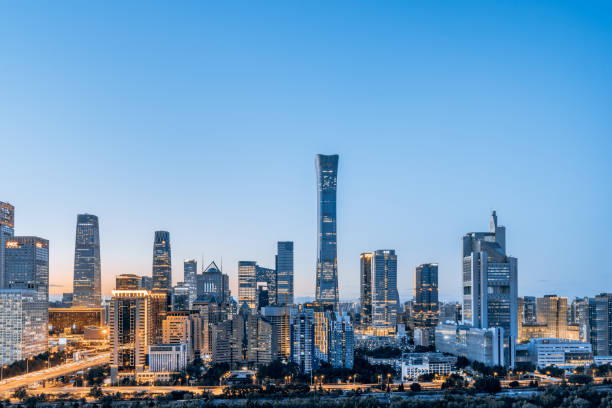 istock High View Night Scenery of Beijing CBD Building Complex in China 2017473092