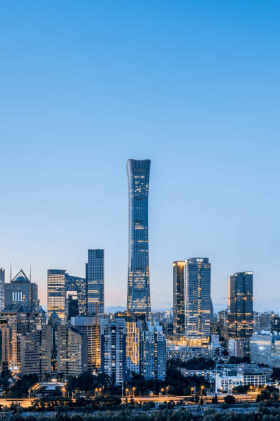 istock High View Night Scenery of Beijing CBD Building Complex in China 2017473599