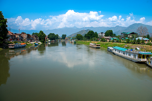 Dal Lake and the in the summer Boat Trip of city Srinagar Kashmir India.