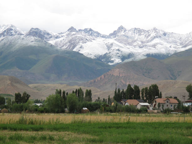 several seasons of weather in a village called Bostyri, Issyk-Kul region