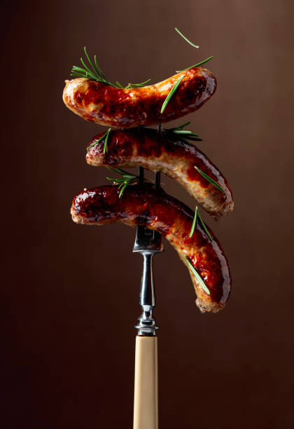 istock Grilled Bavarian sausages with rosemary. 2017580843