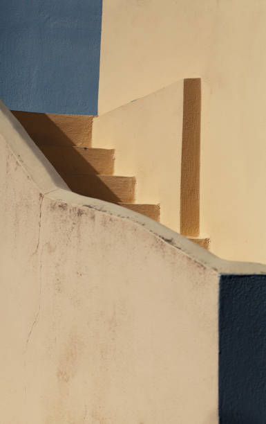Santorini, Greece- September 17, 2017: Abstract geometric forms are typical for the vernacular architecture of Santorini.