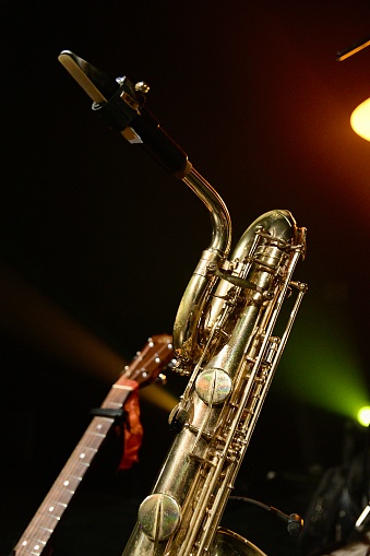 Saxophone on stage