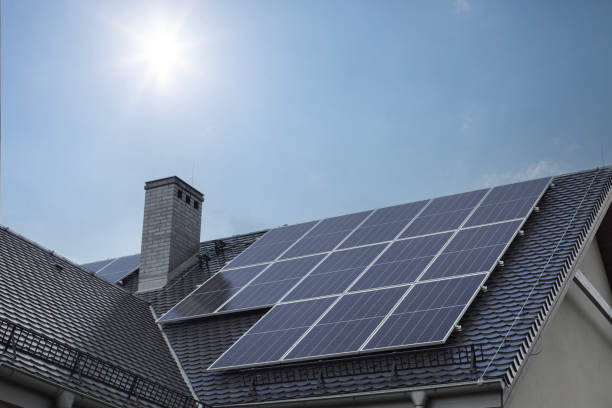 istock Rooftop Solar Panels on Residential Building 2017595692