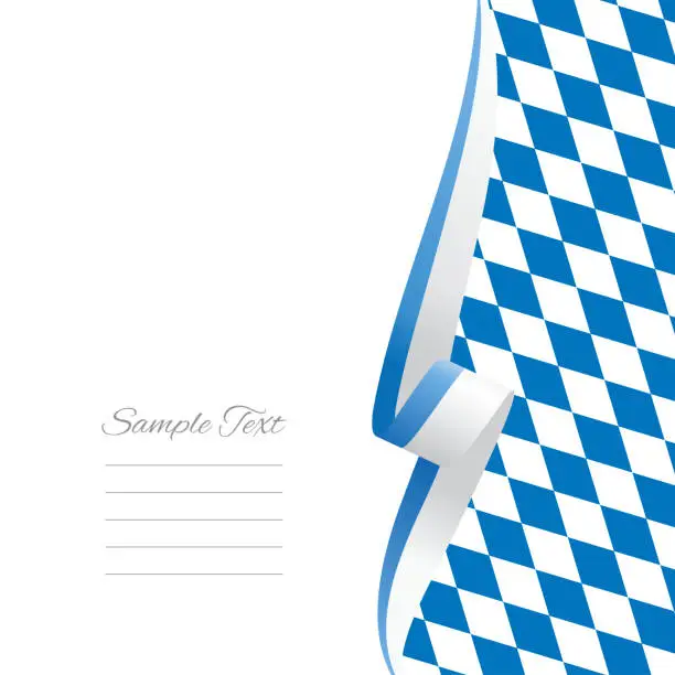 Vector illustration of Bavaria flag ribbon right side brochure cover vector