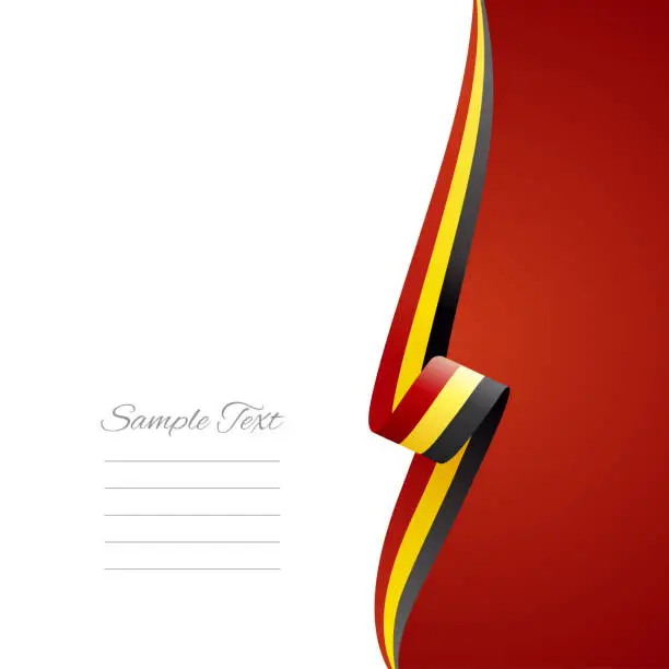 Vector illustration of Belgium flag ribbon right side brochure cover vector