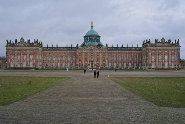 Potsdam, Germany - Feb 3, 2024: University in Potsdam. Cloudy winter day. Selective focus