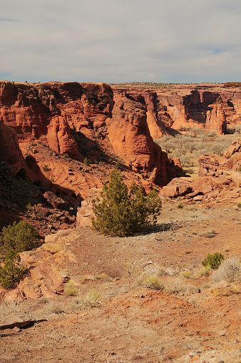 Surrounding Hills and Valley near The entrance or beginning of the Canyon De Chelly Navajo Nation