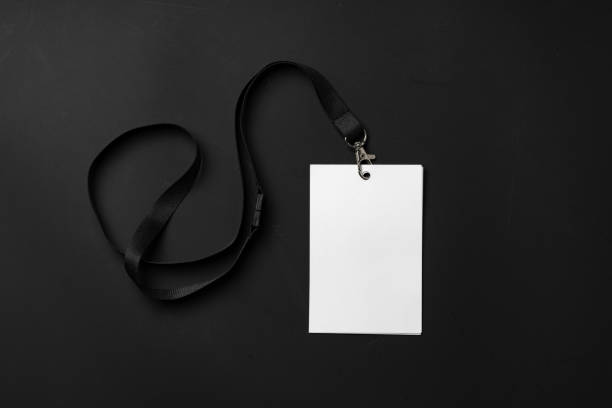 istock Blank badge mockup on black background copy space 2017764326