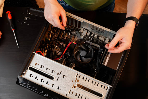 istock Close up of man repairing computer system unit 2017764341