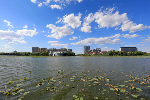 istock Waterfront city scenery, North China 2017782641
