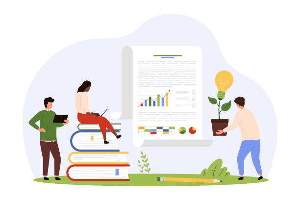 istock Business school, knowledge and education for success of new project of tiny people 2017826449