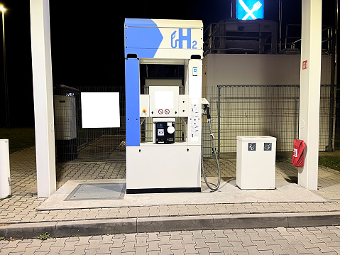 Charging Station for Hydrogen Cars with Mockup.