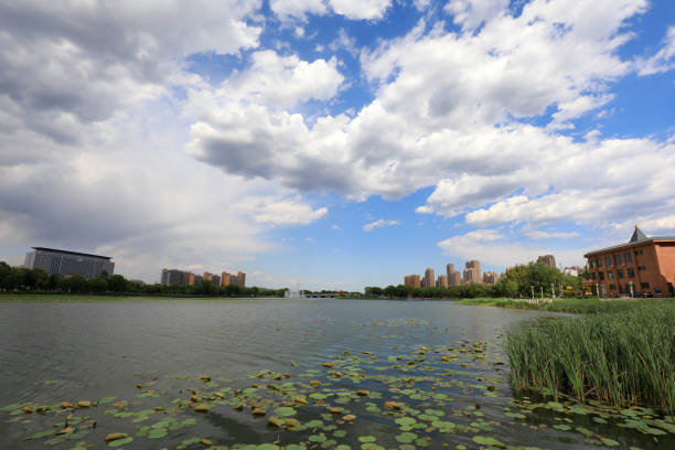 istock Waterfront City architectural scenery, North China 2017827194