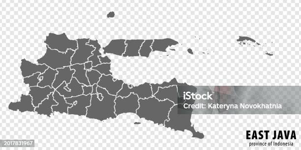 Blank Map East Java Province Of Indonesia High Quality Map East Java ...