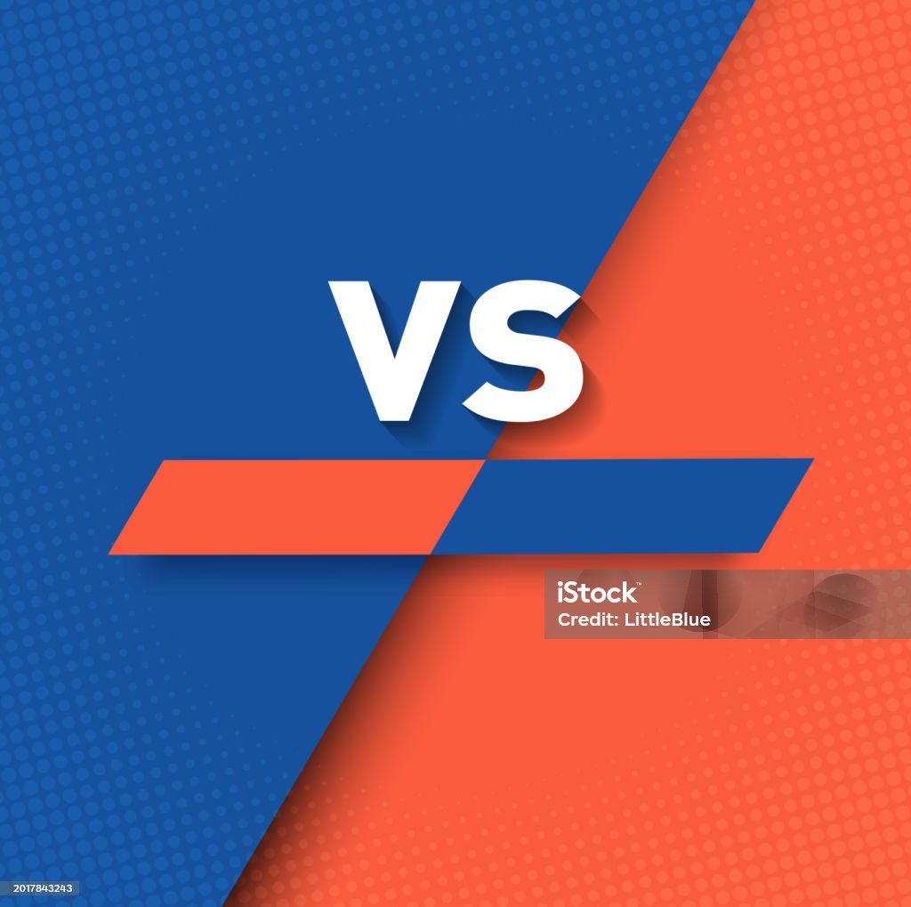 Vs. Split Background Versus Vs Background Vector Illustration Stock Illustration - Download ...