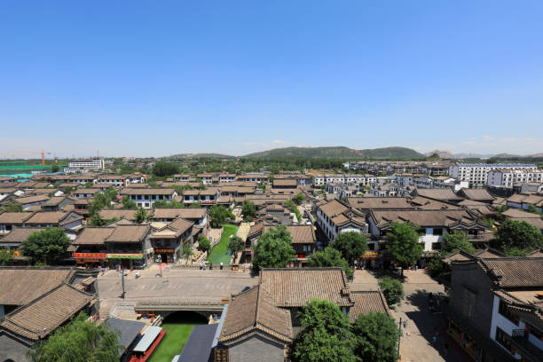 istock Chinese traditional ancient city, architectural scenery, North China 2017850068