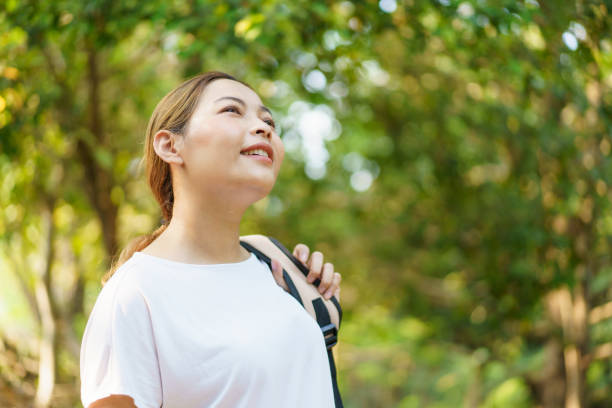 istock Woman enjoy in the nature environment. 2017855105
