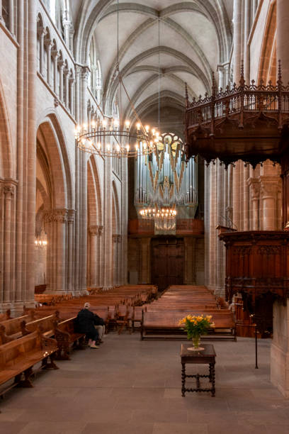 Interior of St Pierre Cathedral in Geneva ,Switzerland