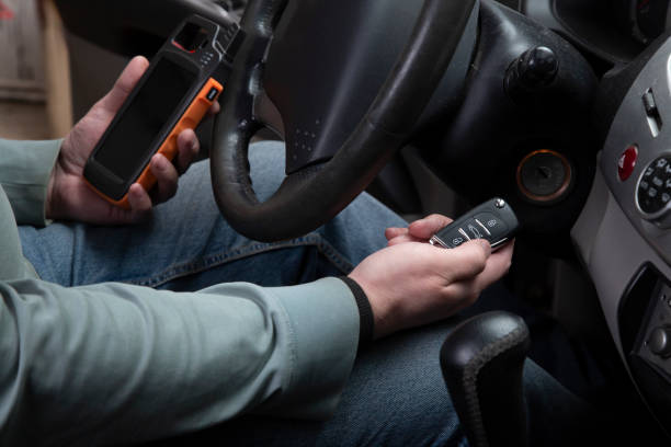 istock Production of car keys, 2017945777