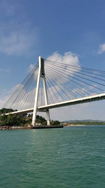 istock Bridge that connects 3 islands in the Riau archipelago 2017958057