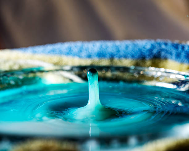 istock abstract picture with colored drop of various shapes, blurred background, water drop splash, grainy water texture 2017961755