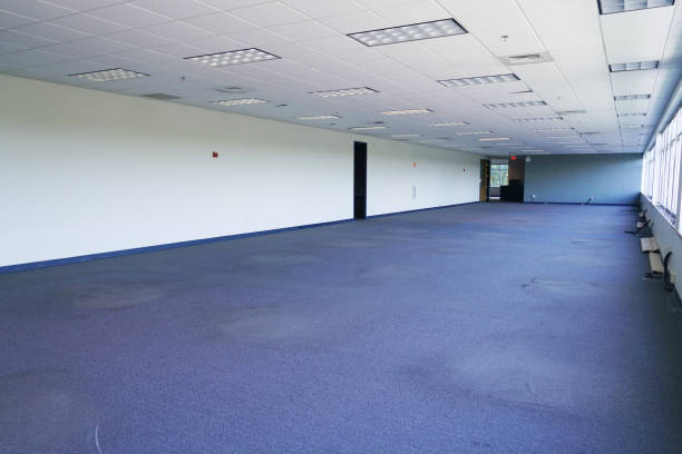 istock empty office building interior with furniture removed before renovation 2018000479