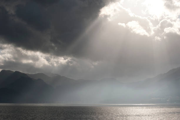 The sea in rainy weather in Marmaris, Turkey