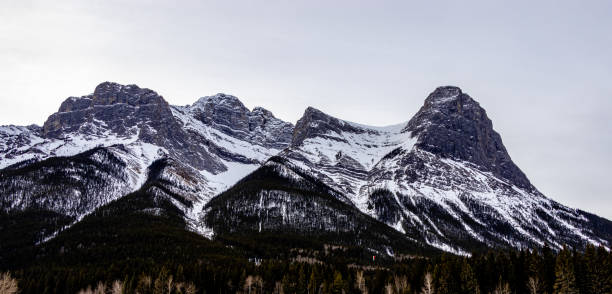 the rockie mountains, canmore alberta canada - rockie mountains 이미지 뉴스 사진 이미지