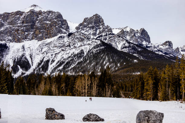 the rockie mountains, canmore alberta canada - rockie mountains fotos - fotografias e filmes do acervo