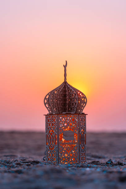 istock Ramadan Kareem background beautiful lantern on the beach 2018101882