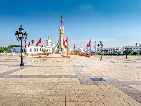 View of the National Monument of Kasbah in the Kasbah square, Tunis