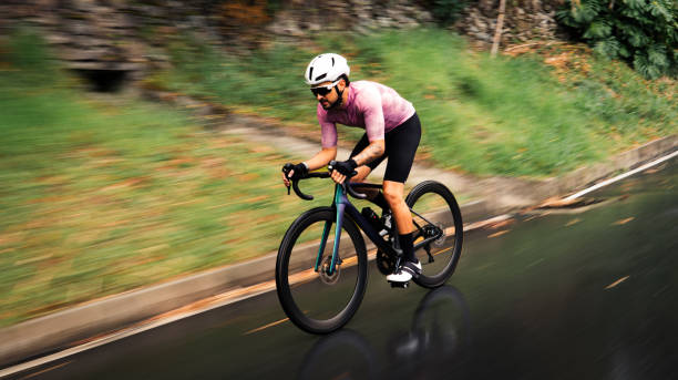 istock Cyclist in action: cyclist arriving to the finish line 2018171227