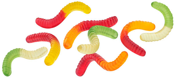 istock Gummy worm candies isolated on white background 2018255235