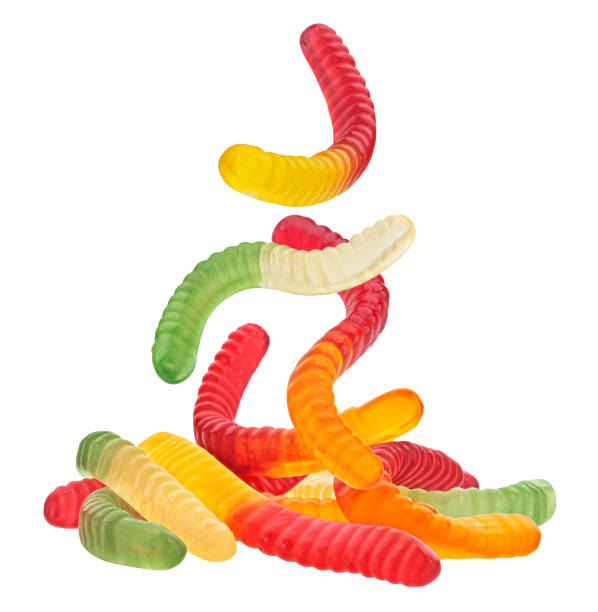istock Gummy worm candies isolated on white background 2018255240