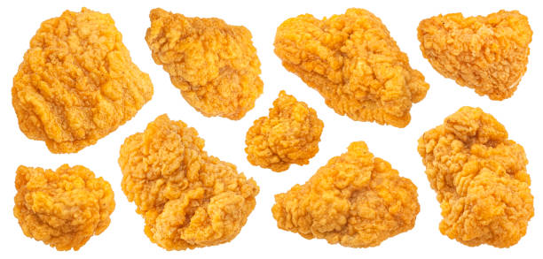 istock Chicken nuggets isolated on white background with clipping path 2018255245