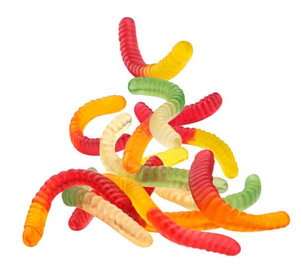 istock Gummy worm candies isolated on white background 2018255246