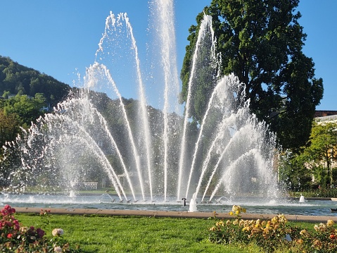 The fan fountain in Bad Kissingen is an admirable sight.