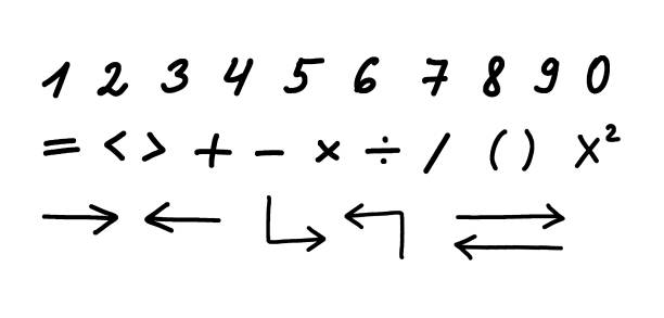 The numbers from one to nine on a white backdrop, technology background. Computer graphic