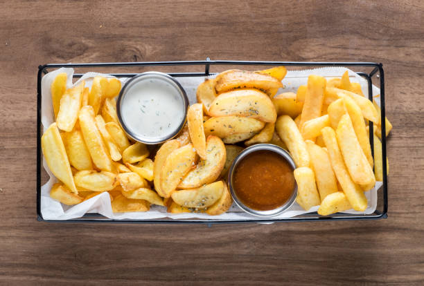 Plate of potatoes prepared in different ways